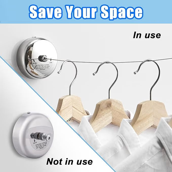 UrbanNext™ Retractable Clothesline – Minimal & Space Saving