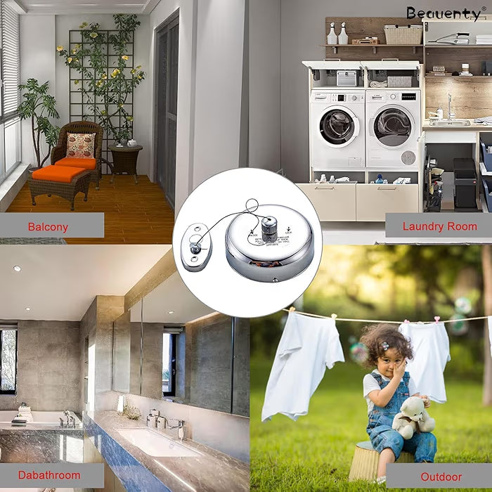 UrbanNext™ Retractable Clothesline – Minimal & Space Saving